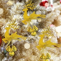 PVC ELK Božićne privjesak Ornament Slatka jelena sa BELL božićnom dekorom