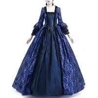 Brglopf ženske prekrasne gotičke kuglične haljine rukav renesansa vintage srednjovjekovna haljina kvadratna