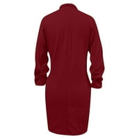 Žene Ležerne prilike dugih bluže dugih rukava prevelika jakna za odijelo Elegantna radna kancelarija Blazer jakne vino crveno xxl