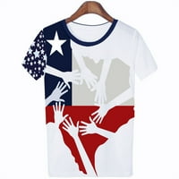 Muške Thirts USA zastava Američka patriotska majica kratki rukav 4. juli Thirts Street Patriotska majica