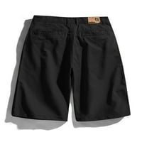 Finelylove muške kratke hlače Ležerne prilike Cargo Slim ravna čvrsta vanjska aktivnost crna 4xl