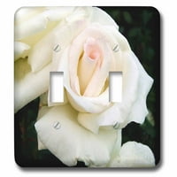 3Droza osjetljiva beba ružičasta n bijela ruža - dvostruki preklopnik