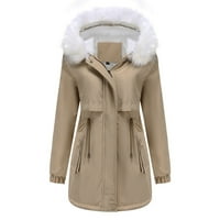 Hoksml modna jakna za žene, čišćenje ženske koprive dugim kaputima ovratnik jakna slim zimska parkas