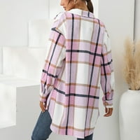 Ženski kaputi labavi dugi rukav ležerni moda ugodna jesedna odjeća za žene kaputi ružičaste s-6xl