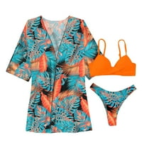 Žene kupaćih kostimi Mid struk Bikinis Bohemia Bikini set Pokrijte kupaći kostim tropski modni casual