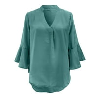 Eashery Chiffon Bluze za žene Classic Dugih rukava na dugih rukava Office Chiffon Bluza Radna majica