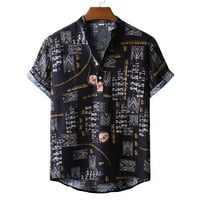 Archer Havajska košulja Štampanje sa prekidom pamučne mješavine navratnika s kratkim rukavima TOP majica