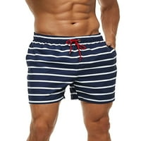 Haite Muške kratke hlače Elastična utikača Check Ispiši Summer Kratke hlače Workout Mini pantalone Sportska