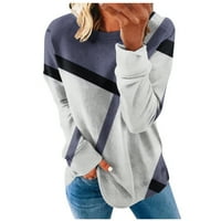 Ženski pulover Duketerihrt Trendy tiskani posadni vrat dugih rukava Bluze Ležerne prilike labavih padavina