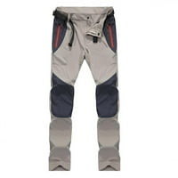 Ecqkame Muške planinarske hlače Patchwork u boji džep oprane kombinezone na otvorenom Ležerne hlače Hlače White XXXL prodaja klirensa