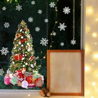 Zidne naljepnice Božićne stablo Snowflake Božićne zidne naljepnice Elektrostatičke naljepnice Staklene
