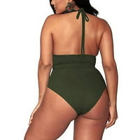 IOPQO kupaći kostimi Women plus veličina visokog struka Trčački kostimi kupaći kostimi kupaći kostimi