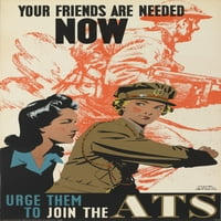 WW poster - vaši prijatelji su sada potrebni za plakat Print ® Muzej Narodne vojske Mary Evans Library Slika