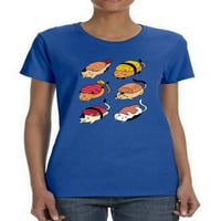 Majica suši mačke u obliku majice - Dizajni za žene, žene velike žene