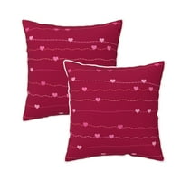 Velvet Dekorativni jastuk za bacanje na poklopci 2, meka kvadratni jastuk s nevidljivim zatvaračem ružičastih