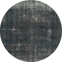 Ahgly Company u zatvorenom okruglom sažetkom sive perzijske prostirke, 7 'kruga