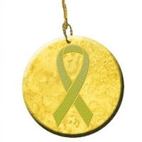 Žuta vrpca za sarkom, kost ili karamički ukras od raka od raka, 2. Dia