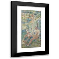 Edvard Munch Crni moderni uokvireni muzej umjetnički print naslovljen - muškarci su se okrenuli prema