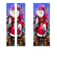 Fnochy zidne naljepnice Dekoracije za zabave Božićna naljepnica za božićna vrata Santa Claus Staklena naljepnica naljepnica za drvo samoljepljiva zidna naljepnica