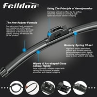 Feildoo 20 + 18 oštrice brisača vetrobranskog stakla Fit za Hyundai Accent + Premium hibridna zamjena
