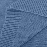 Zimski kaputi za žene zadebljani džemper kardigan čvrste vrhove plavi xl