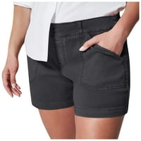 Gacuw Womens Jeans Hotcsu Plus size Regular Fit Jean Hotsas Pull na traper kratkim hlačama Ležerne prilike