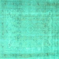 Ahgly Company Machine Persing Trgovina Perzijski tirkizni plavi tradicionalni prostirci, 4 'kvadrat