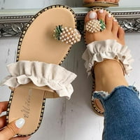 Boriu ženske ravne sandale casual kanta za gledanje kanta za flip flops ljetne udobne cipele za plažu elastične ravne sandale za žene ljetne bagere