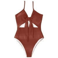 Hesxuno kupaći kostimi Bikini ženski modni bikini postavio jednodijelno kupaće kostimu Soild kupaći odjeću