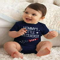 MAMMY'S mali petarda - 4. jula Tematska bodić za novorođenčad - smiješna odjeća za bebe slavlje Dan nezavisnosti - Idealan poklon za novorođenčad - Outfit Mornary
