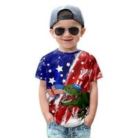 4. jula zastava kratki rukav, donje kosine, 3D print T majice dečko pokloni roditelj-dijete