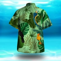 Košulje za muškarce na vrhu Ležerne prilike kratkih rukava Proljeće Summer Otpowt vrat 3D tiskane majice