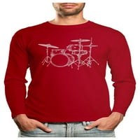 TStars muns bubnjar poklon dugih rukava čaj: autentičan dizajn bubnja, idealan poklon za muzičare, bubnjare