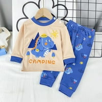 Djevojke dječake Toddler Mekani pidžami toddler crtani otisci dugih rukava Kid odjeće za spavanje karakteristike: