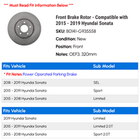 Prednji rotor kočnice - kompatibilan sa - Hyundai Sonata