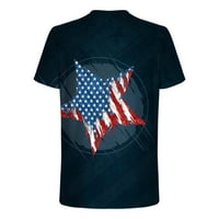 Muška američka zastava Majica Patriot Chort kratki rukav 4. jula Apperal Sažetak Work Work Mišićne majice