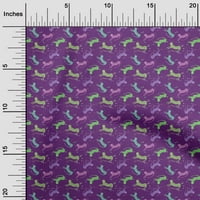 Onuproone pamučne kambričke ljubičaste tkanine Kids Leopard šiveni zanatski projekti Tkanini otisci