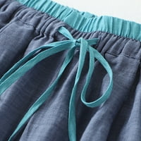 Plus veličina Ženski povremeni elastični pojas sa čipkom za labave i udobne duge pantalone harunski