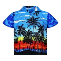 Bomotoo muške palme košulje havajske majice spuštaju rukavice s kratkim rukavima odvojite košulje od