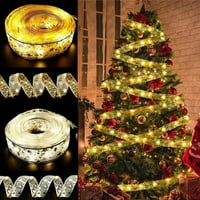 Božićna traka Svjetla LED baterija Xmas Bairy Lights Garden Party Christmas Decor Gold