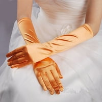Shiusina rukavice rukavice mittens rukavice ženske štuke operne rukavice satenske vjenčane duge mlake večernje rukavice rukavice mittensence narančaste