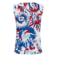 Ženske ležerne majice bez rukava s majicama V izrez cvjetni print tenkovi bluze trendi ljeti