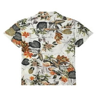 CAPREZE MENS Ljetne košulje Gumb Up Tops Lapel majica Casual bluza Majica kratkih rukava Style-H 2xl