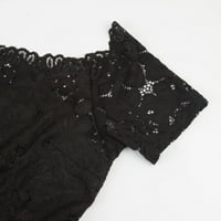 Haljine za ženske partijske klupske koktel haljine kratki rukav modna modna noćna haljina crna xxl
