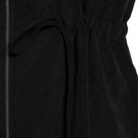 Zunfeo casual jakna za žene - puni zip s kapuljačnim kapuljačom Trench Turtleneck Slim Fit s dugim rukavima