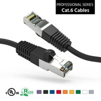 75ft mačja zaštićena Ethernet mrežom pokrenuta kabl crna, pakovanje