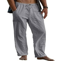 Haite muške line joge hlače labave ležerne ljetne hlače na plaži lagane elastične struke crkvene vučne