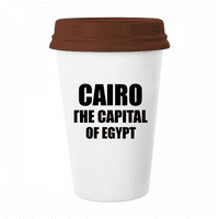 Kairo Glavni grad Egipt šolje kafe pijenje staklo Pottery CERAC kup poklopac