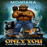 Montana, Smokey Med Bear, samo vi možete spriječiti wildfires