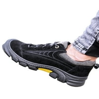 Oucaili muške čelične cipele s čeličnim nožnim prstima građevinske industrijske čizme Anti-razmash čipke